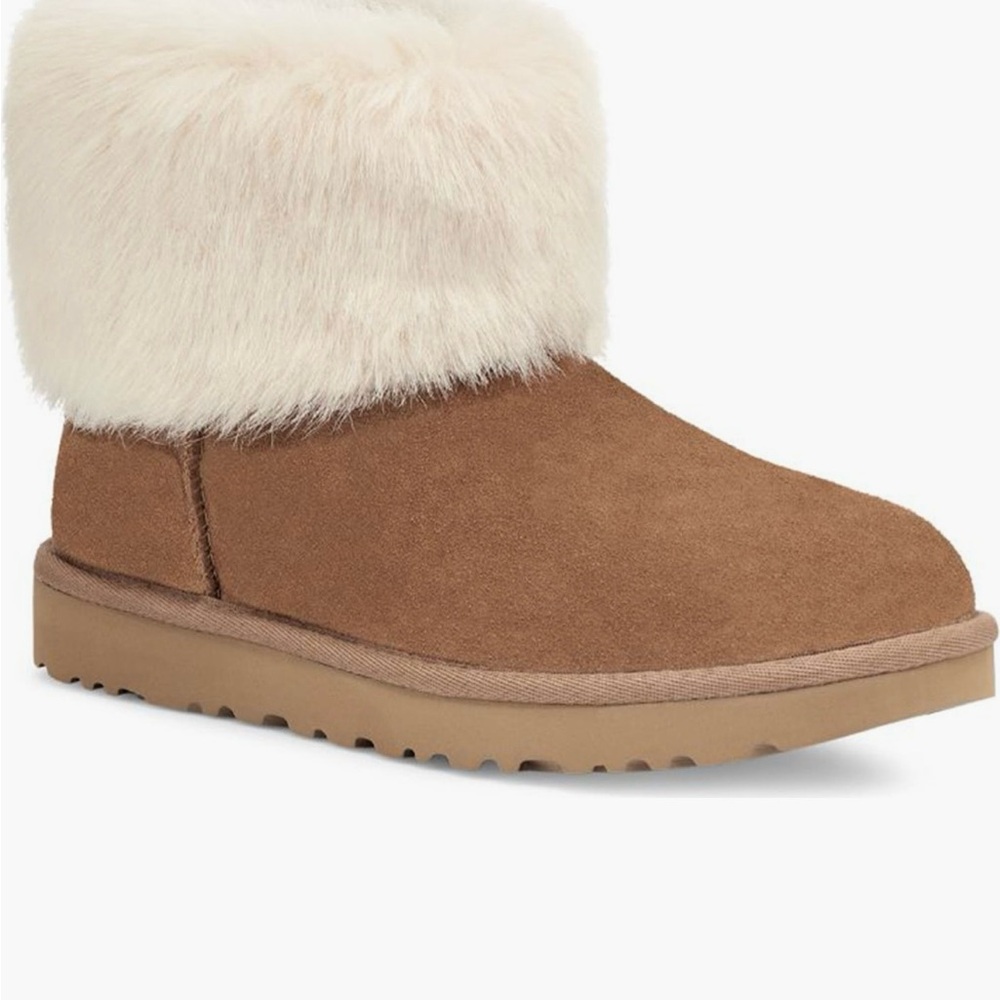 Women's Tan and Cream Fur-Lined Boots